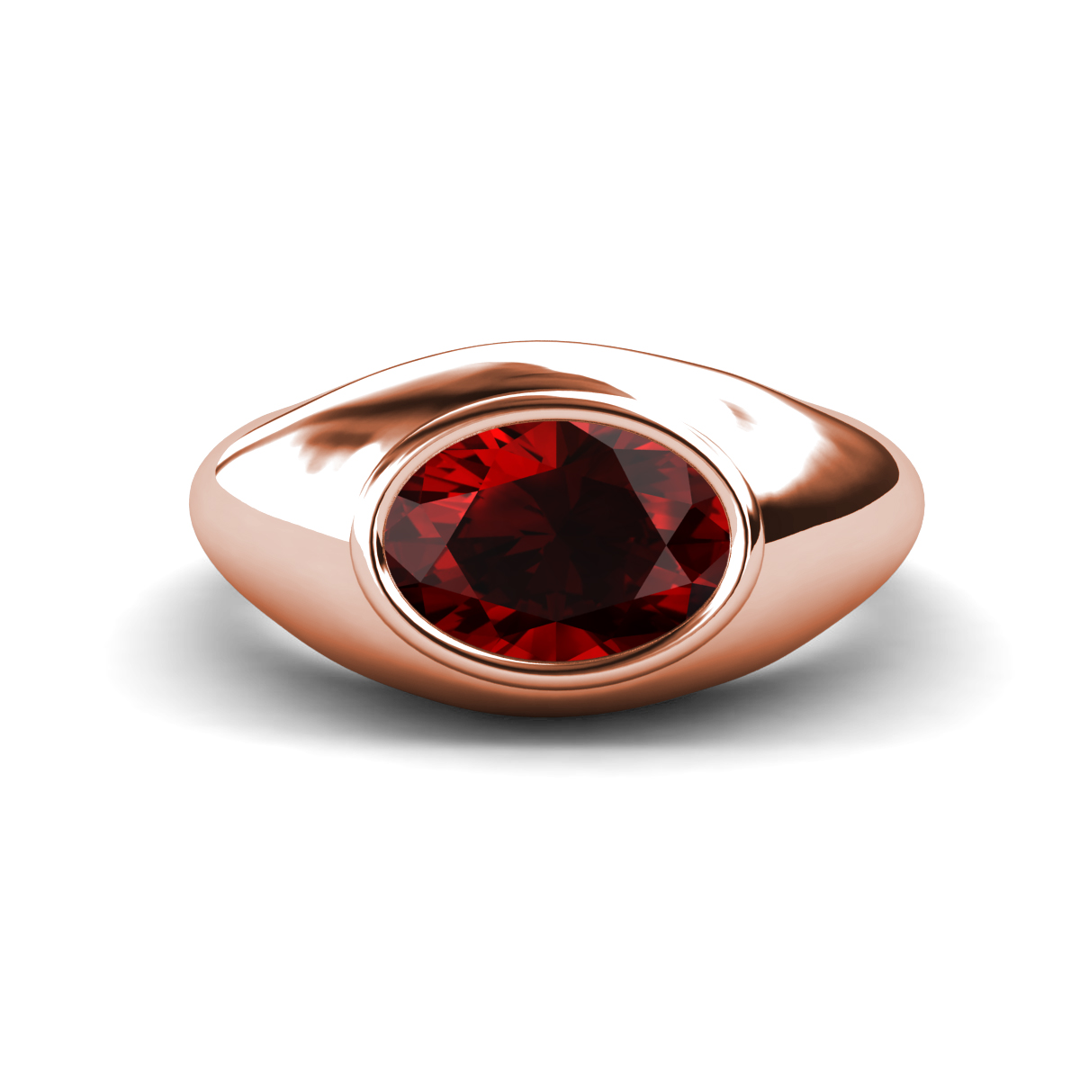 Dianne 2.20 ct Oval Shape Red Garnet Women Solitaire Engagement Ring 